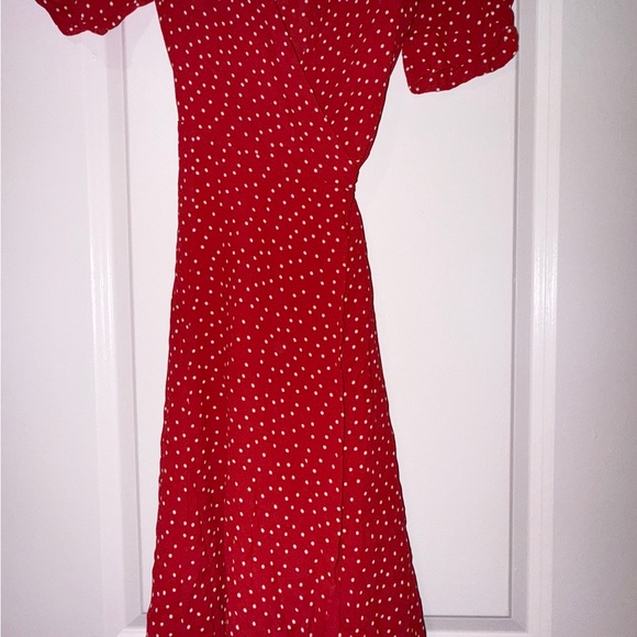 Reformation Red and White Midi Dress - Picture 1 of 7